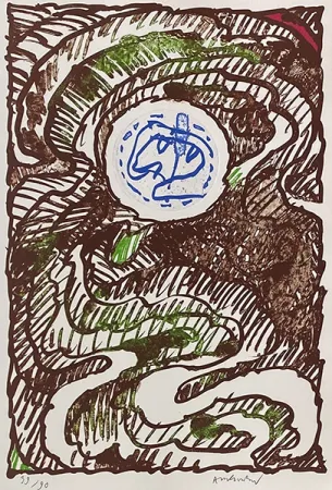 版画 Alechinsky - Composition