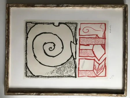 蚀刻飞尘法 Alechinsky - Composition