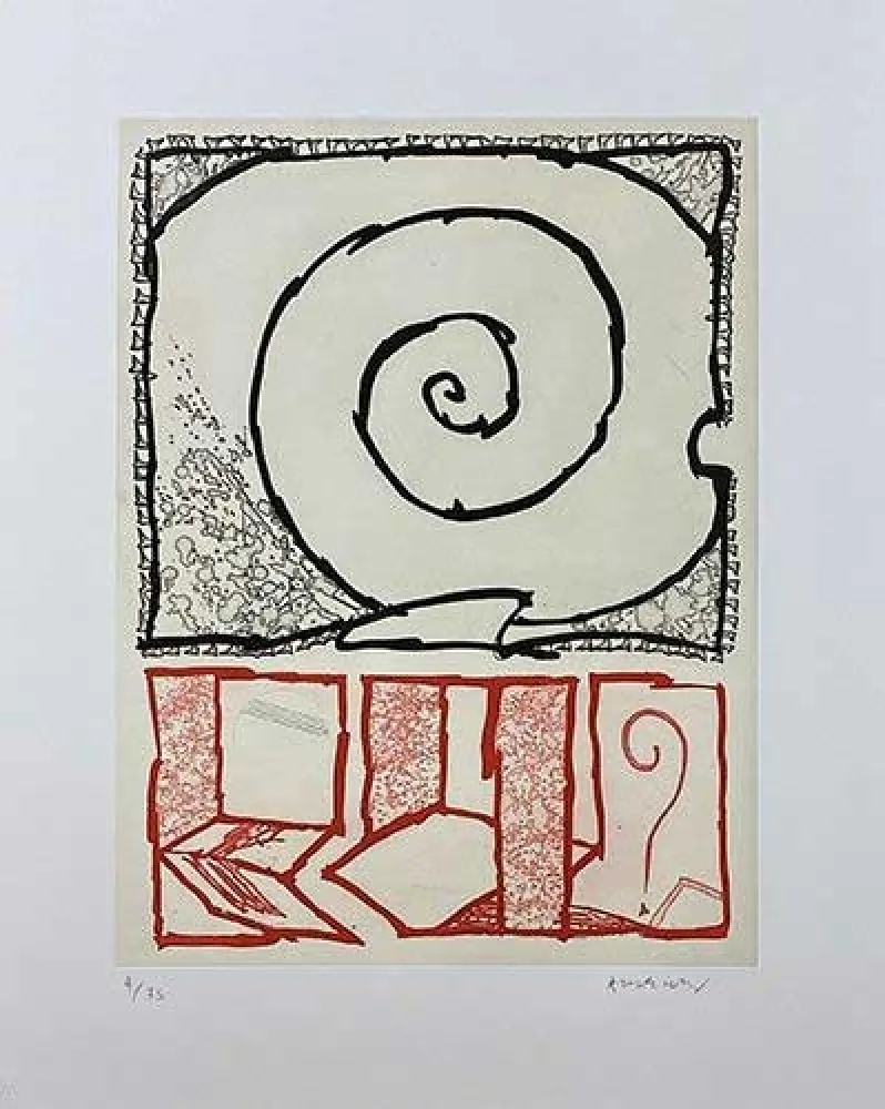 版画 Alechinsky - Composition