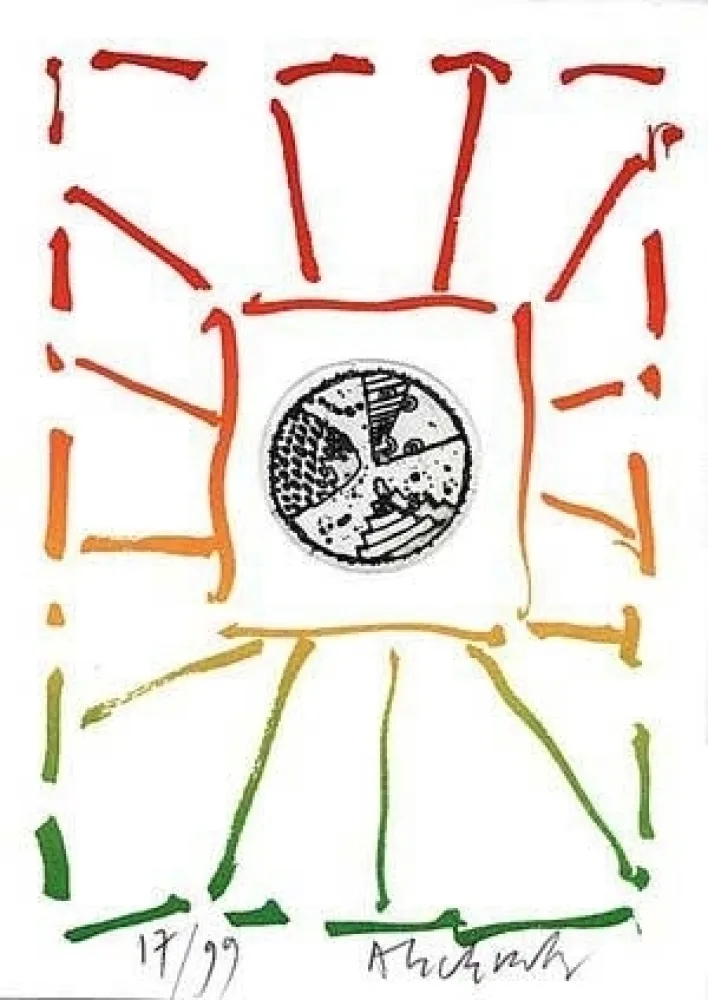 版画 Alechinsky - Composition