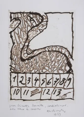 版画 Alechinsky - Composition abstraite (Treize manières de regarder un fragment), 1979 - Hand-signed