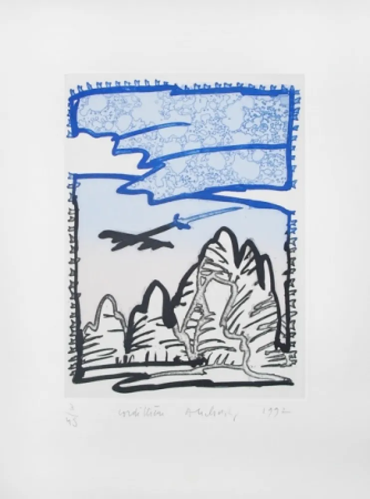 版画 Alechinsky - Cordillière