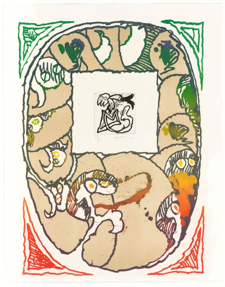 石版画 Alechinsky - Coup de pattes