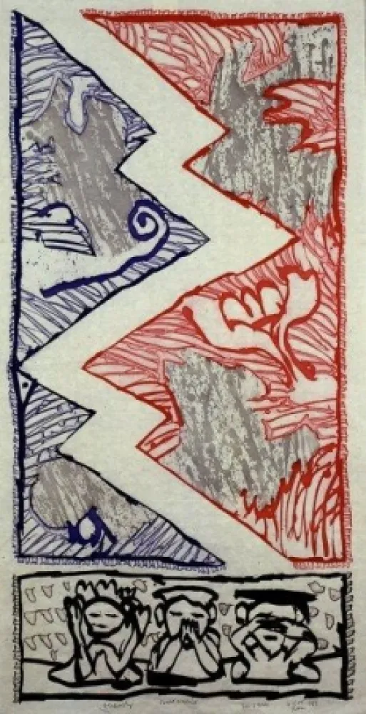 版画 Alechinsky - Court-circuit