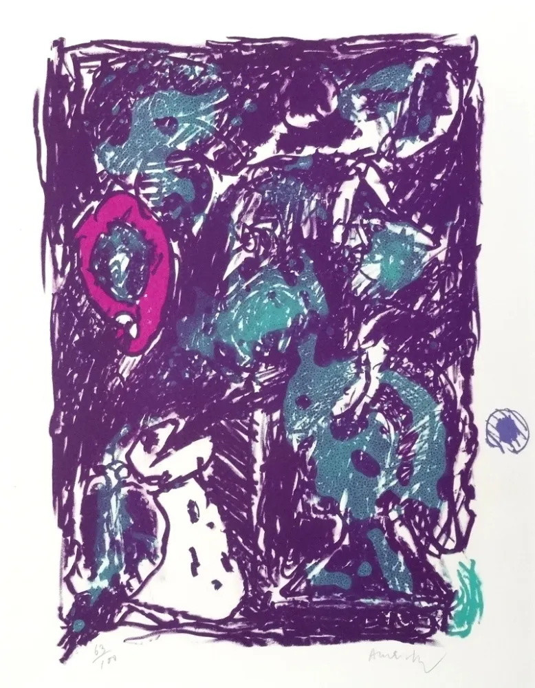 石版画 Alechinsky - Crayon sur coquille - Le rare heureux
