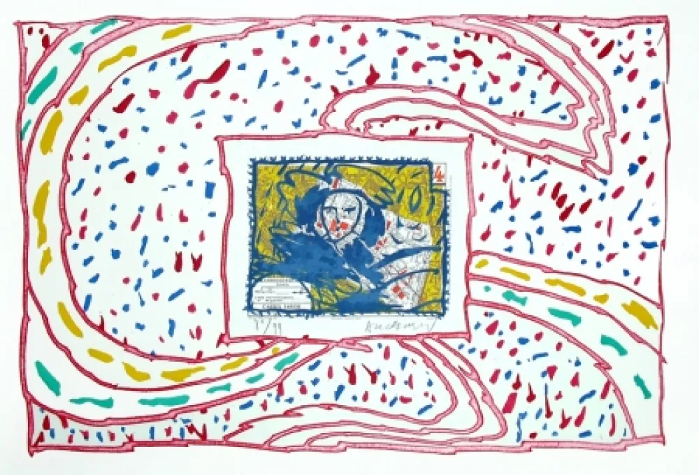 版画 Alechinsky - Dame taride