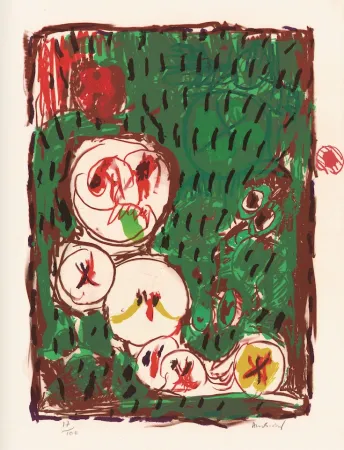 石版画 Alechinsky - Dans le même panier