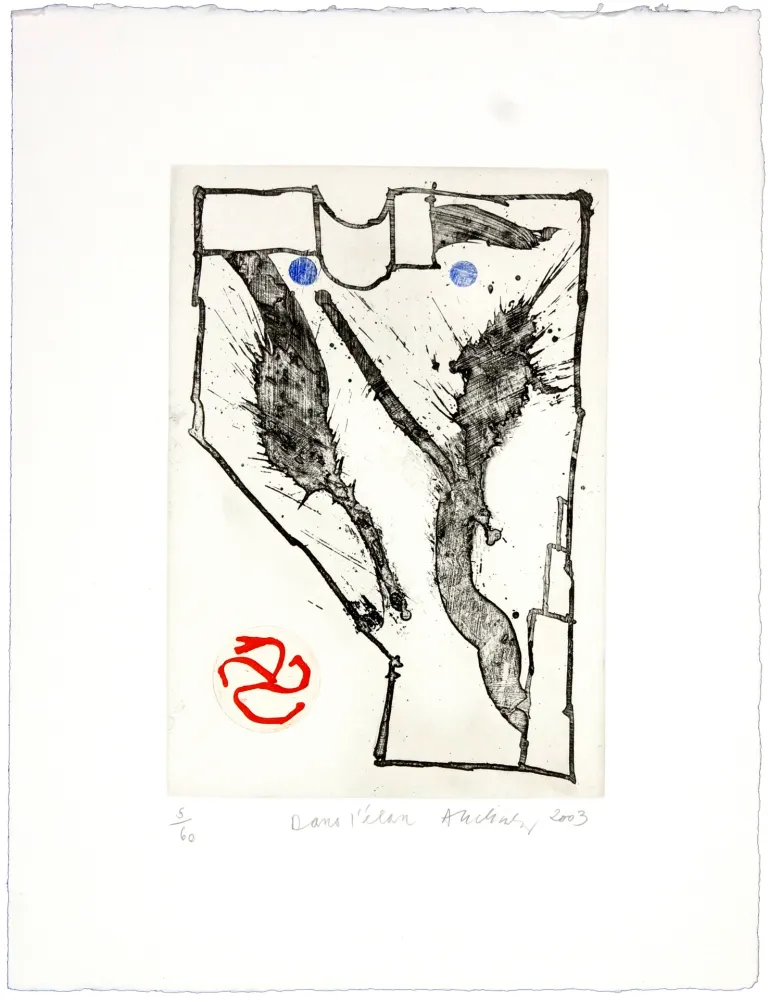 版画 Alechinsky - Dans l'élan