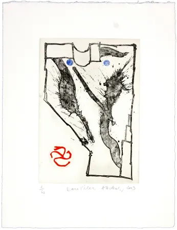 版画 Alechinsky - Dans l'élan