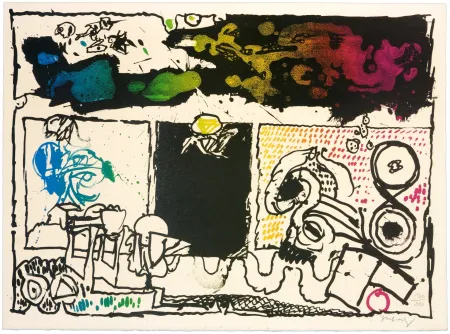 石版画 Alechinsky - Découverte de l'acide (acte I)