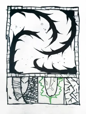 版画 Alechinsky - Défense naturelle