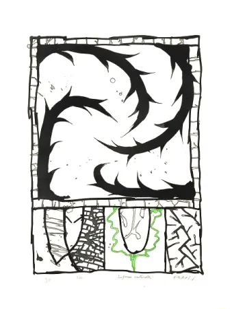 版画 Alechinsky - Défense naturelle