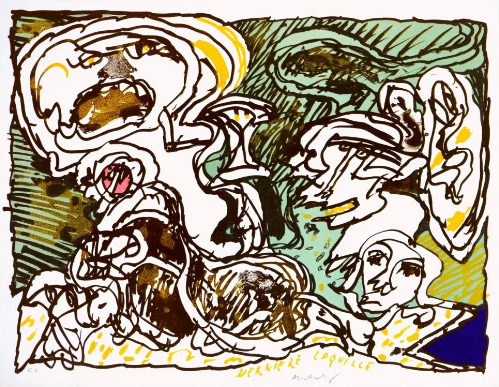 石版画 Alechinsky - Dernière coquille