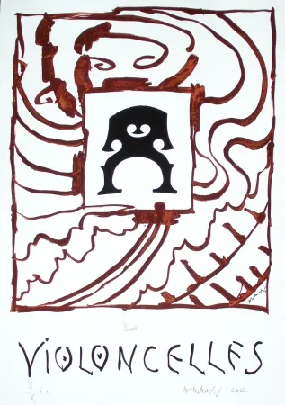 石版画 Alechinsky - Des Violoncelles 