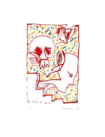 版画 Alechinsky - Deuxième masque