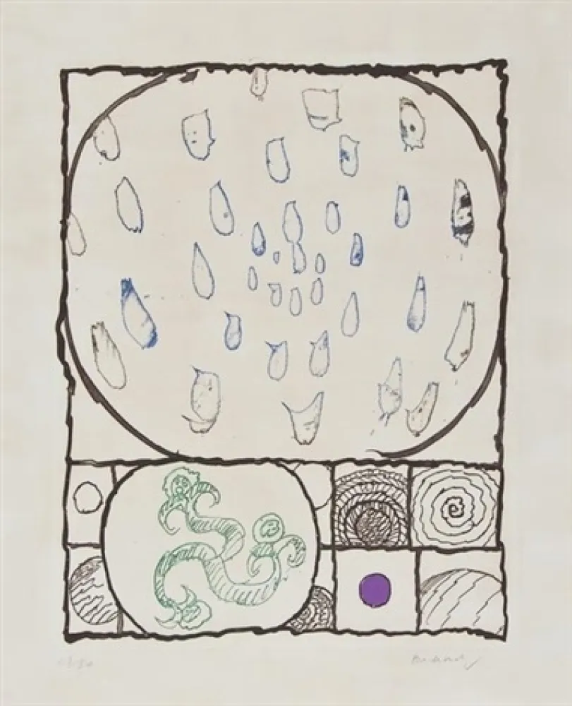 蚀刻版画 Alechinsky - Dévidoir