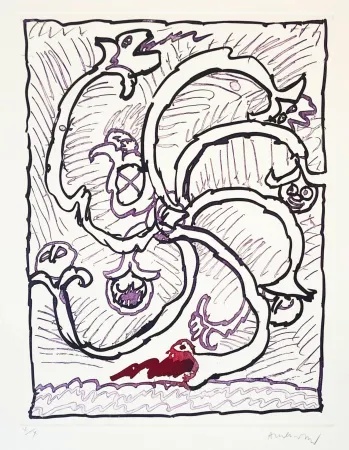 蚀刻版画 Alechinsky - Dévidoirs, Planche II