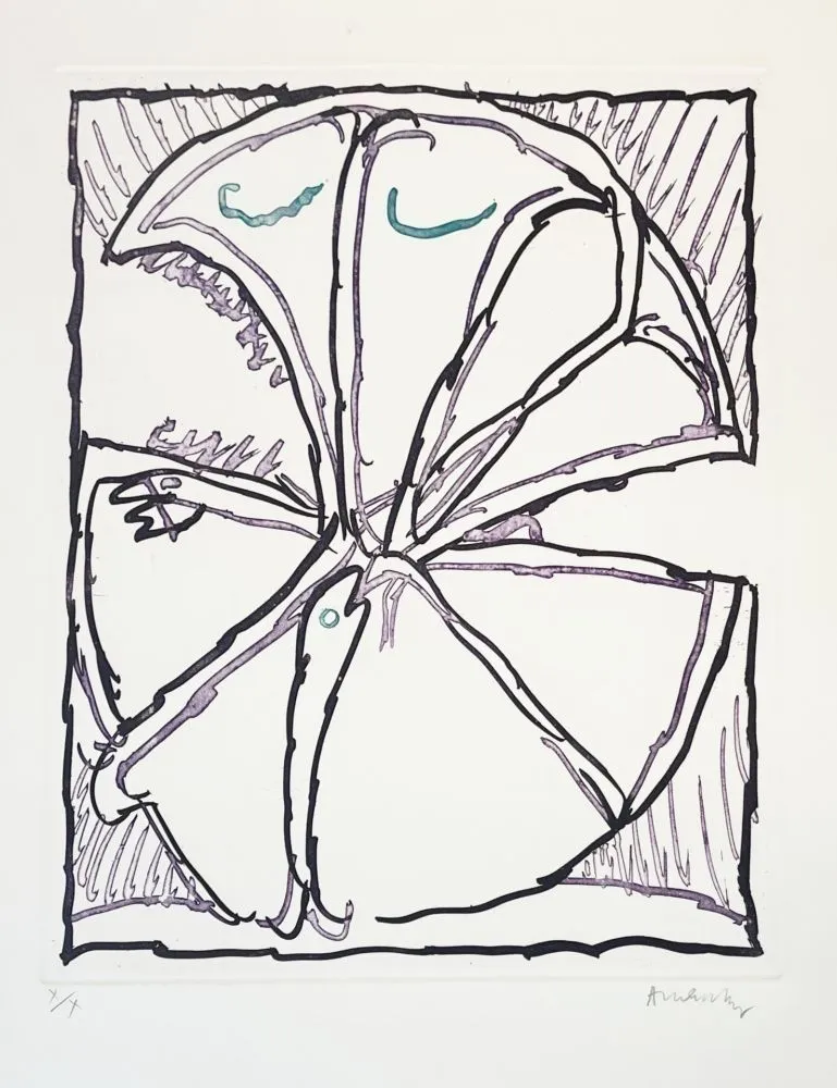 蚀刻版画 Alechinsky - Dévidoirs, Planche IV