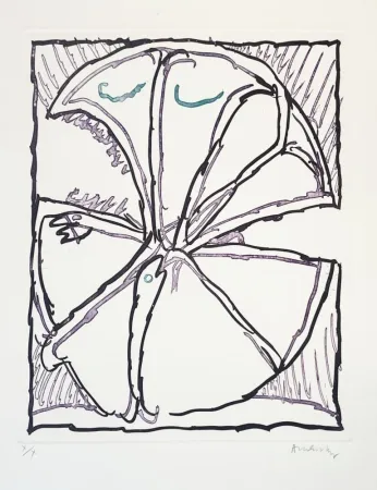 蚀刻版画 Alechinsky - Dévidoirs, Planche IV