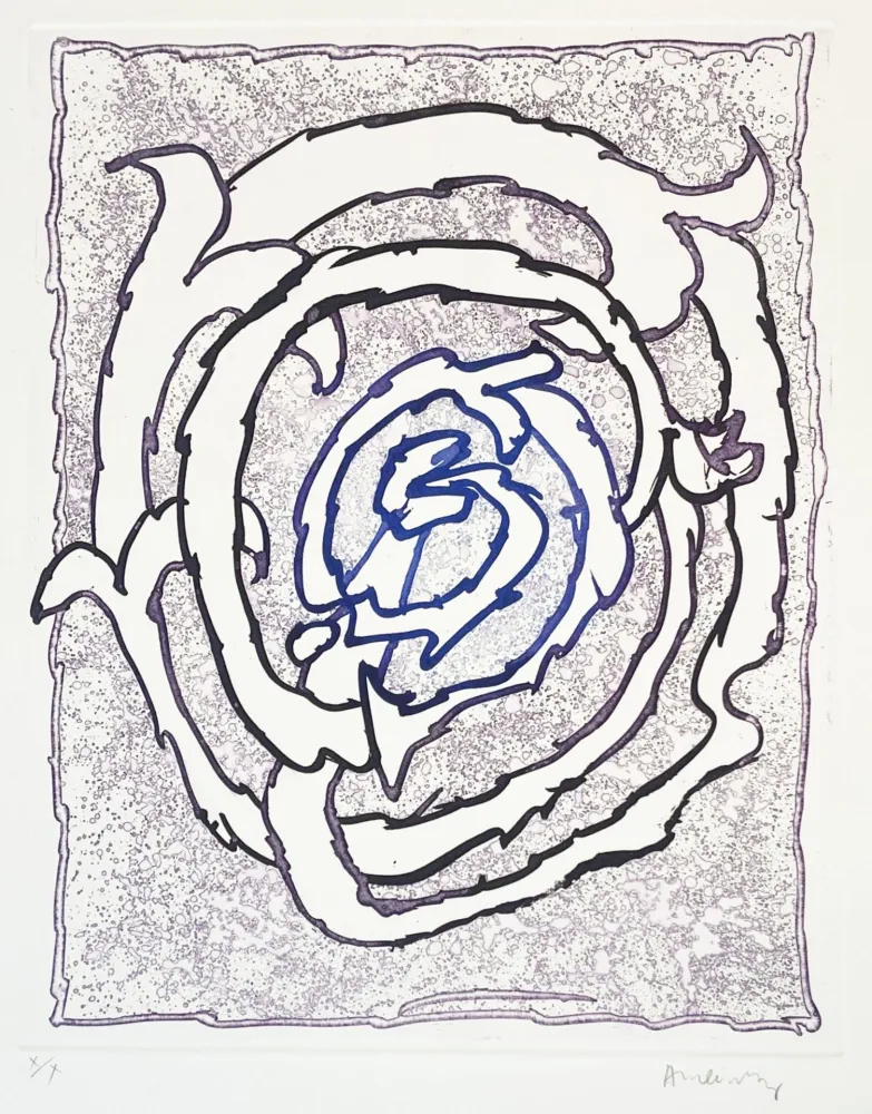 蚀刻版画 Alechinsky - Dévidoirs, Planche VII