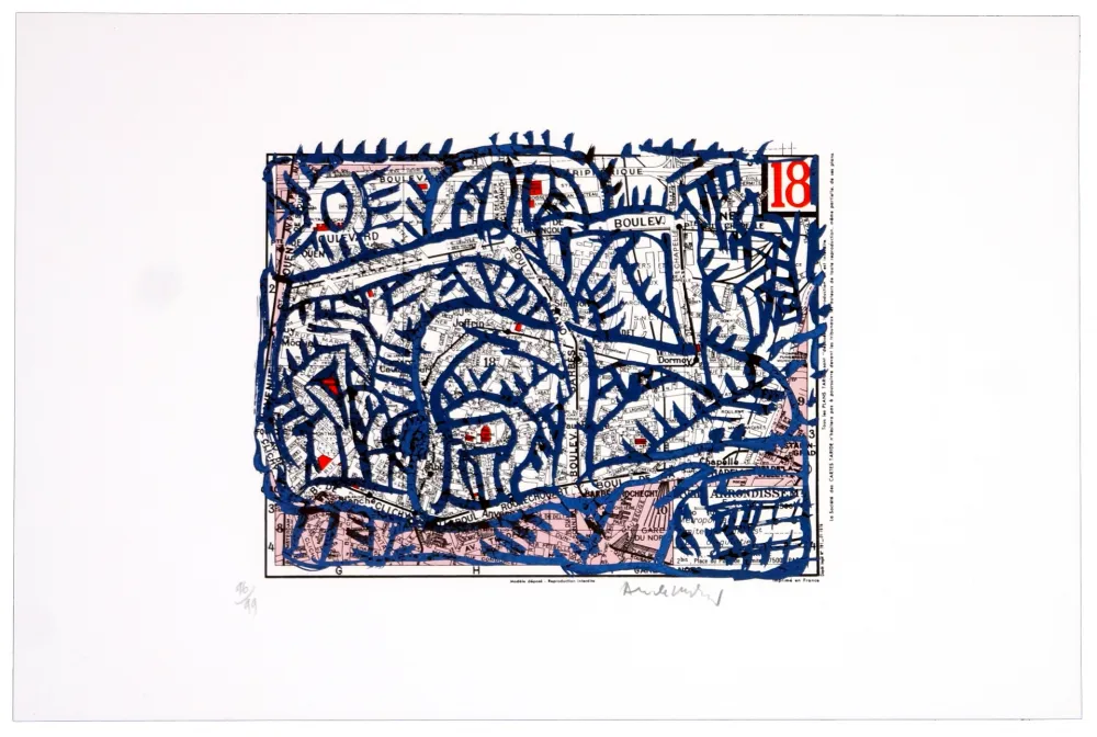 石版画 Alechinsky - Dix-huitème arrondissement (Paris)