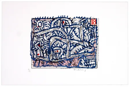 石版画 Alechinsky - Dix-huitème arrondissement (Paris)