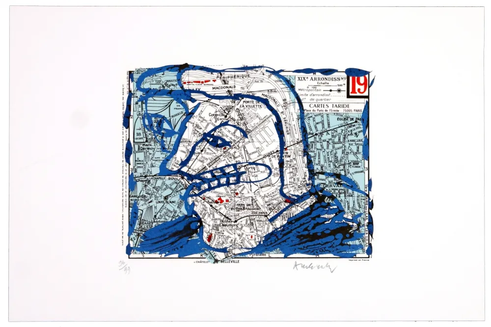 石版画 Alechinsky - Dix-neuvième arrondissement (Paris)