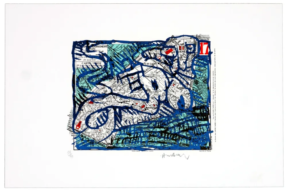 石版画 Alechinsky -  Dix-septième arrondissement (Paris)