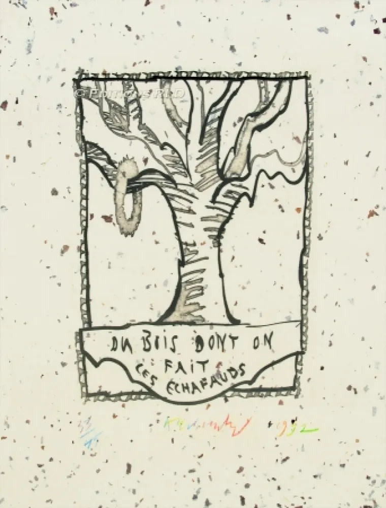 蚀刻飞尘法 Alechinsky - Du bois dont on fait les échafauds