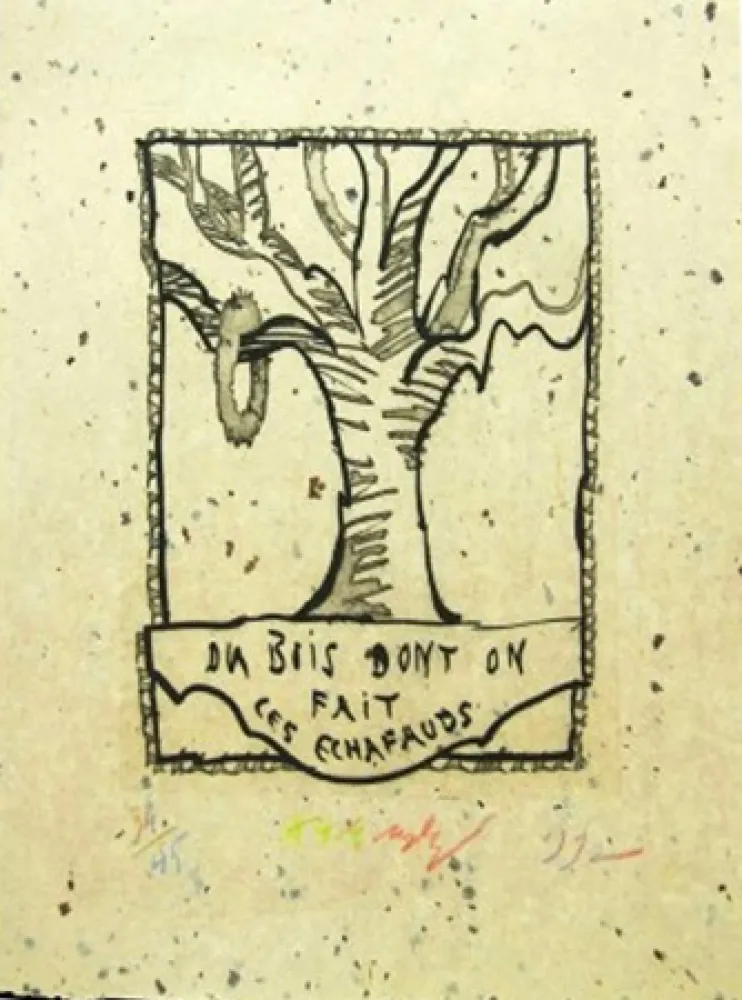 版画 Alechinsky - Du bois dont on fait les echafauds