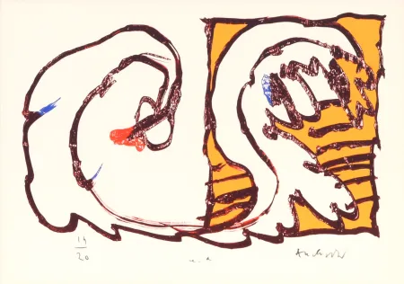 石版画 Alechinsky - Eclairage au gaz