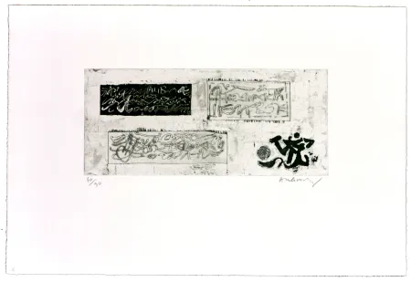 蚀刻版画 Alechinsky - Ecritures