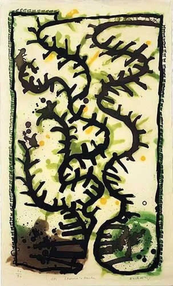 版画 Alechinsky - Eleonora's garden