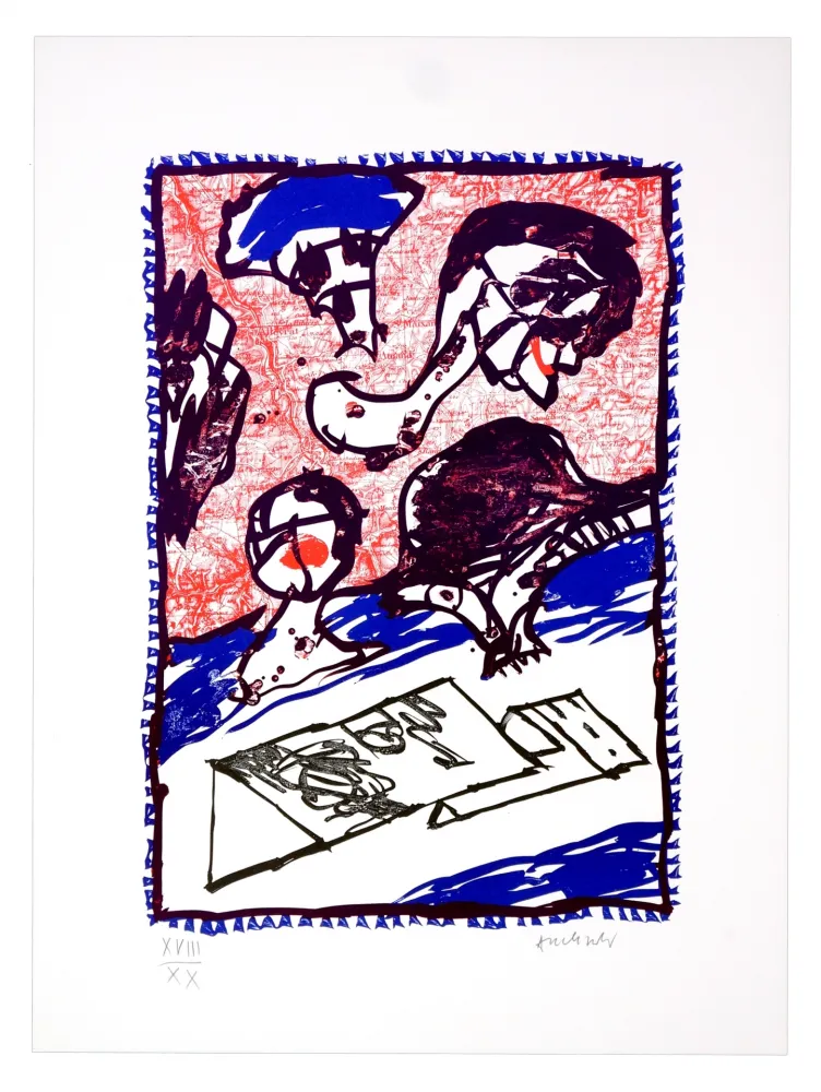 石版画 Alechinsky - En pente douce