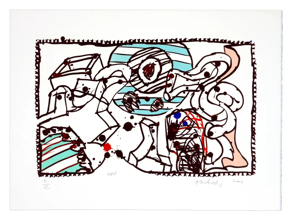 石版画 Alechinsky - En route (Nord)