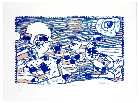 石版画 Alechinsky - En route (Sud)