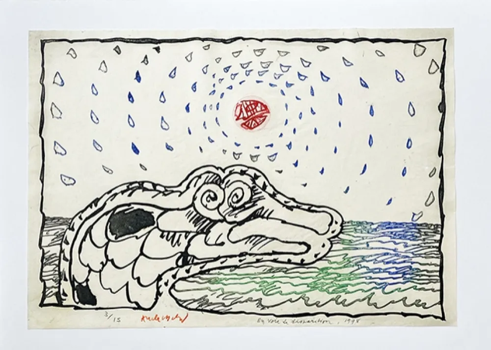 版画 Alechinsky - En voie de disparition