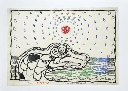 版画 Alechinsky - En voie de disparition