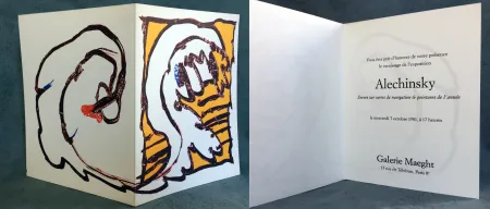 石版画 Alechinsky - ENCRES SUR CARTES DE NAVIGATION & PEINTURES DE L'ANNÉE. 1981