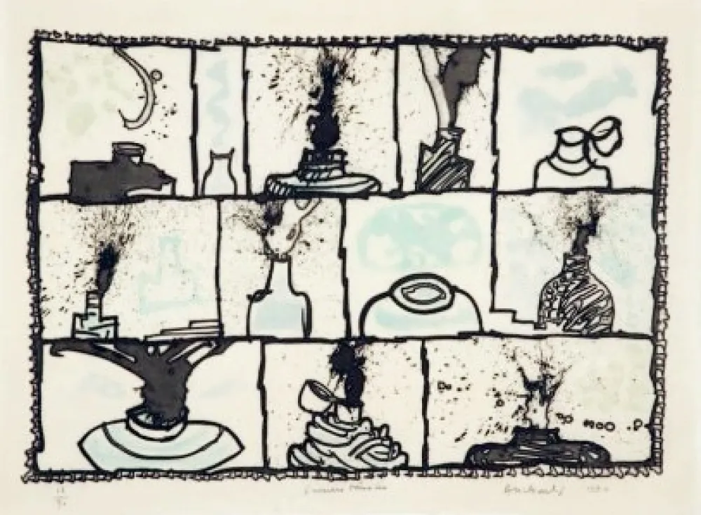 版画 Alechinsky - Encriers témoins