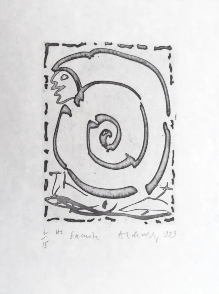 蚀刻版画 Alechinsky - Ermite