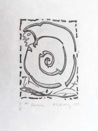 蚀刻版画 Alechinsky - Ermite