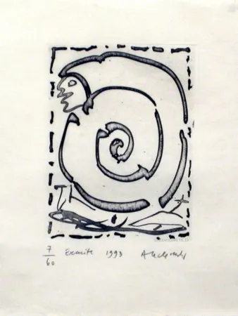 蚀刻版画 Alechinsky - Ermite