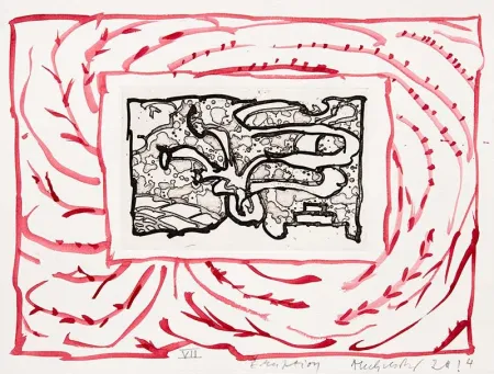 版画 Alechinsky - Eruption