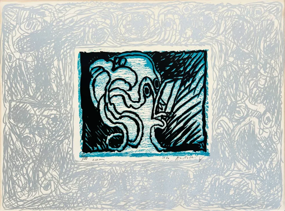 油毡版画 Alechinsky - Espionne