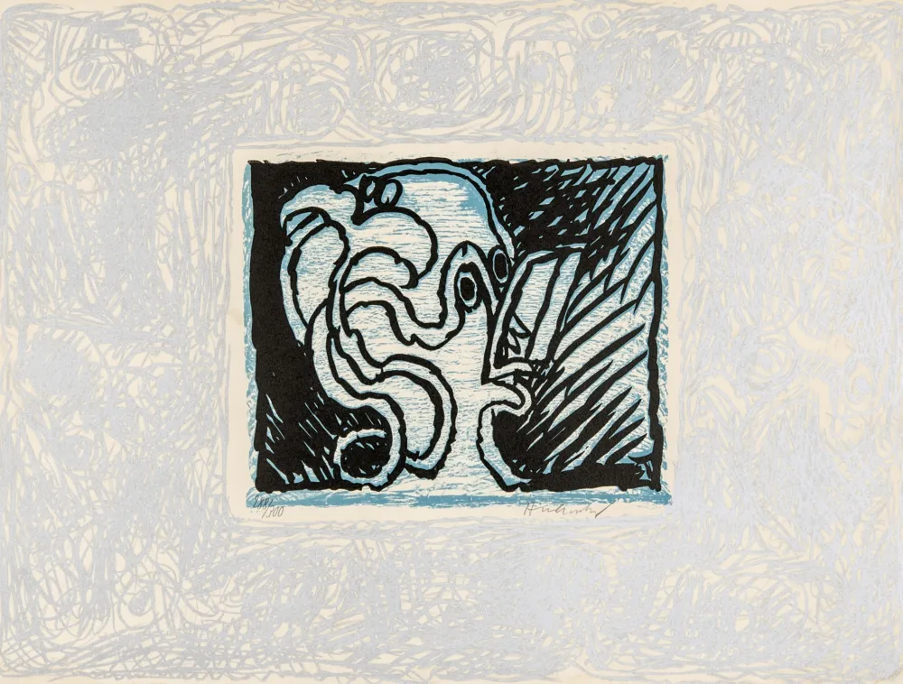 油毡版画 Alechinsky - Espionne