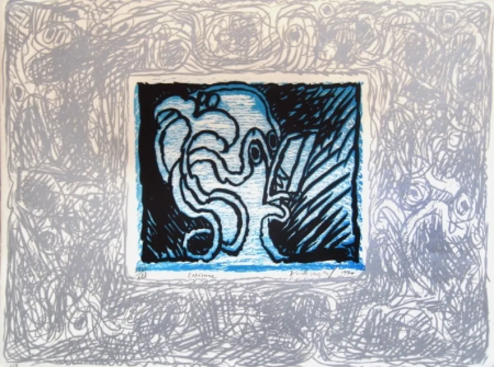 石版画 Alechinsky - Espionne