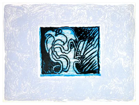 油毡版画 Alechinsky - Espionne