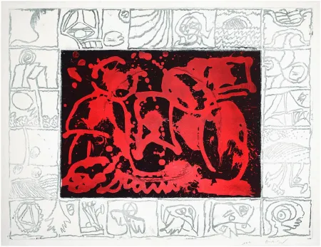 蚀刻版画 Alechinsky - Facteur rhésus