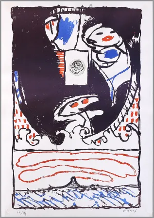 石版画 Alechinsky - Fenêtre